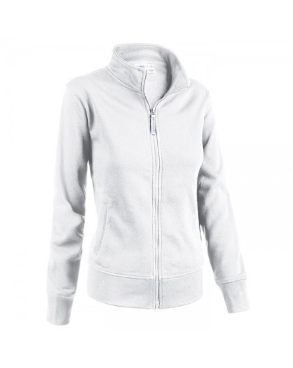 Felpa donna full zip SKIP bianco