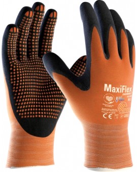 12 paia guanti MaxiFlex Endurance Palmo rivestito e puntinato arancio