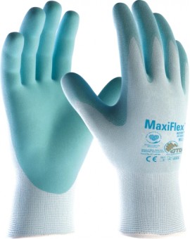 12 paia guanti MaxiFlex Active, Palmo rivestito, polso a maglia