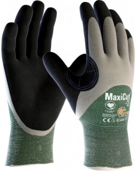 12 paia guanti Antitaglio LIVELLO B MaxiCut Oil, Rivestito 3/4, polso a maglia