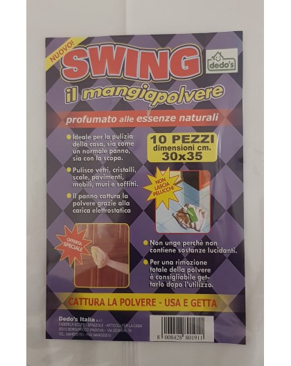 Confezione da 10 Panni  Cm. 35x60 SWING il mangiapolvere