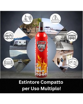 STOP FIRE SPRAY ANTINCENDIO ESTINGUENTE 750 ml