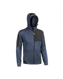 Felpa knitted con cappuccio Full zip DAKOTA