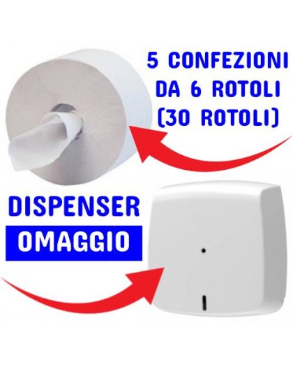 Kit igienica mini jumbo estrazione centrale + dispener omaggio