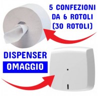 Kit igienica mini jumbo ad estrazione centrale + dispener omaggio