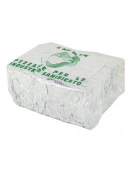 Conf. Da 2 kg. Stracci bianchi per pulizia industriale