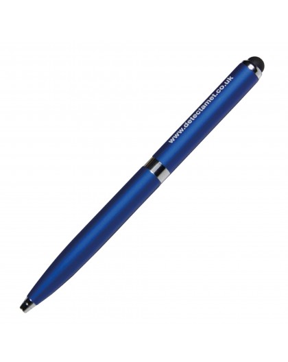 Penna detectabile retrattile 2 in 1 - per iphone ipad e tablet - 13,5 cm - PP – blu Conf. 10 pz.