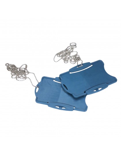 Portabadge detectabile - con catenella - blu Conf. 25 pz.