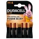 Conf. 4 batterie duracell MN1500 stilo AA