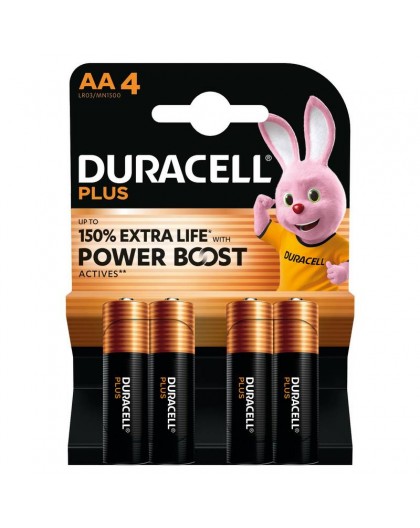 Conf. 4 batterie duracell MN1500 stilo AA