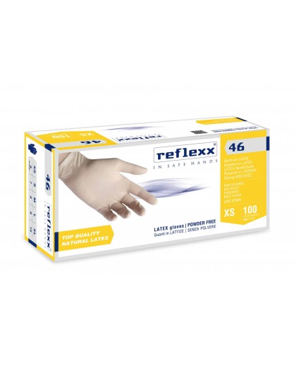 Conf. da 100 Guanti in LATTICE Reflexx 46 senza polvere