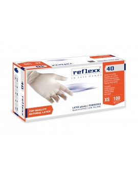 Conf. da 100 Guanti in LATTICE Reflexx 40 con polvere
