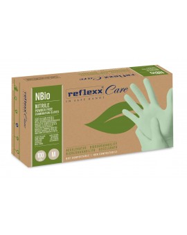 Conf. da 100 Guanti in NITRILE Reflexx NBIO senza polvere