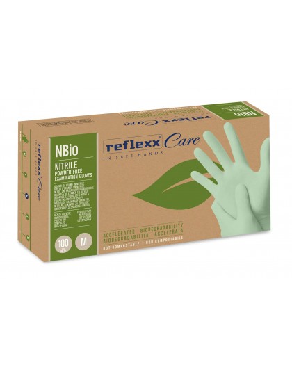 Conf. da 100 Guanti in NITRILE Reflexx NBIO senza polvere