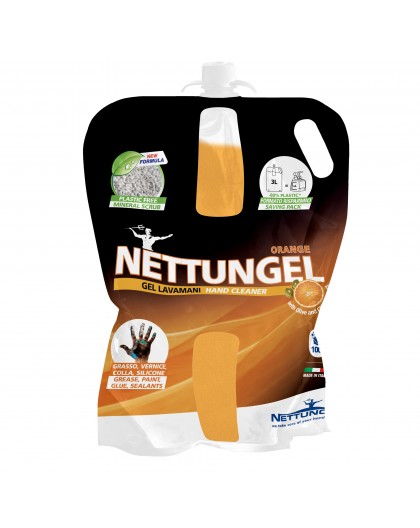 Gel lavamani con microgranuli minerali NETTUNGEL ORANGE sacca ric. T-Bag e T-Duck Lt. 3