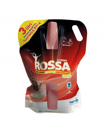 Crema lavamani con microgranuli LA ROSSA IN CREMA sacca ric. T-Bag Lt. 3