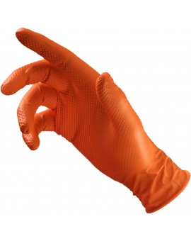Conf. da 50 guanti in NITRILE Arancio GARAGE MONKEY senza polvere