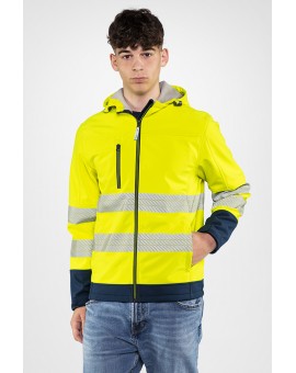 Giubbino softshell alta visibilità LINATE con interno in pile