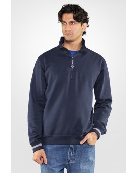 Felpa mezza zip Slalom in cotone e poliestere