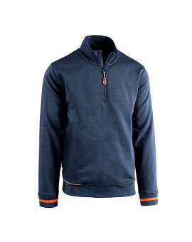 Felpa mezza zip Slalom in cotone e poliestere