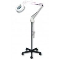 Lampada con lente su stativo con ruote