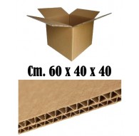 Conf. 10 Pz. Scatola di cartone 2 onde Cm. 60x40x40