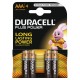 Conf. 4 batterie duracell MN2400 mini stilo AAA