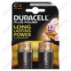 Conf. 2 batterie duracell MN1400 1/2 torcia C