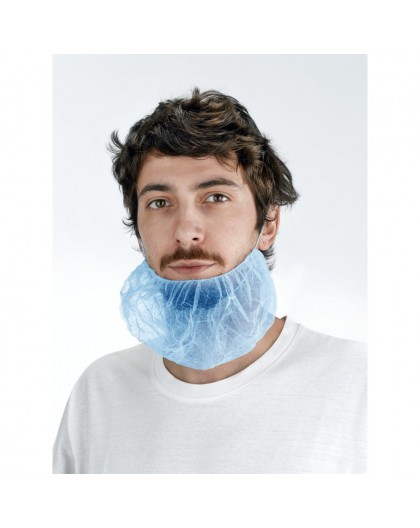 Copribarba in PPL azzurro Cf. 100pz