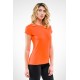 T-shirt girocollo donna CIRCUIT 100% poliestere colori FLUO