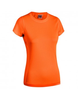 T-shirt girocollo donna CIRCUIT 100% poliestere colori FLUO