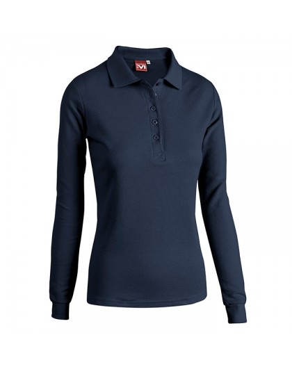Polo donna manica lunga STAFF dark blu