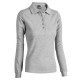 Polo donna manica lunga STAFF grigio melange