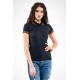 Polo donna SISSI BLACK LINE in cotone Piquet elasticizzato