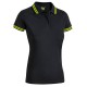 Polo donna SISSI BLACK LINE nero/giallo