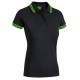 Polo donna SISSI BLACK LINE nero/verde