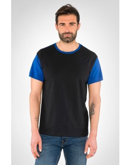 T-Shirt girocollo bicolore COLLEGE 100% cotone